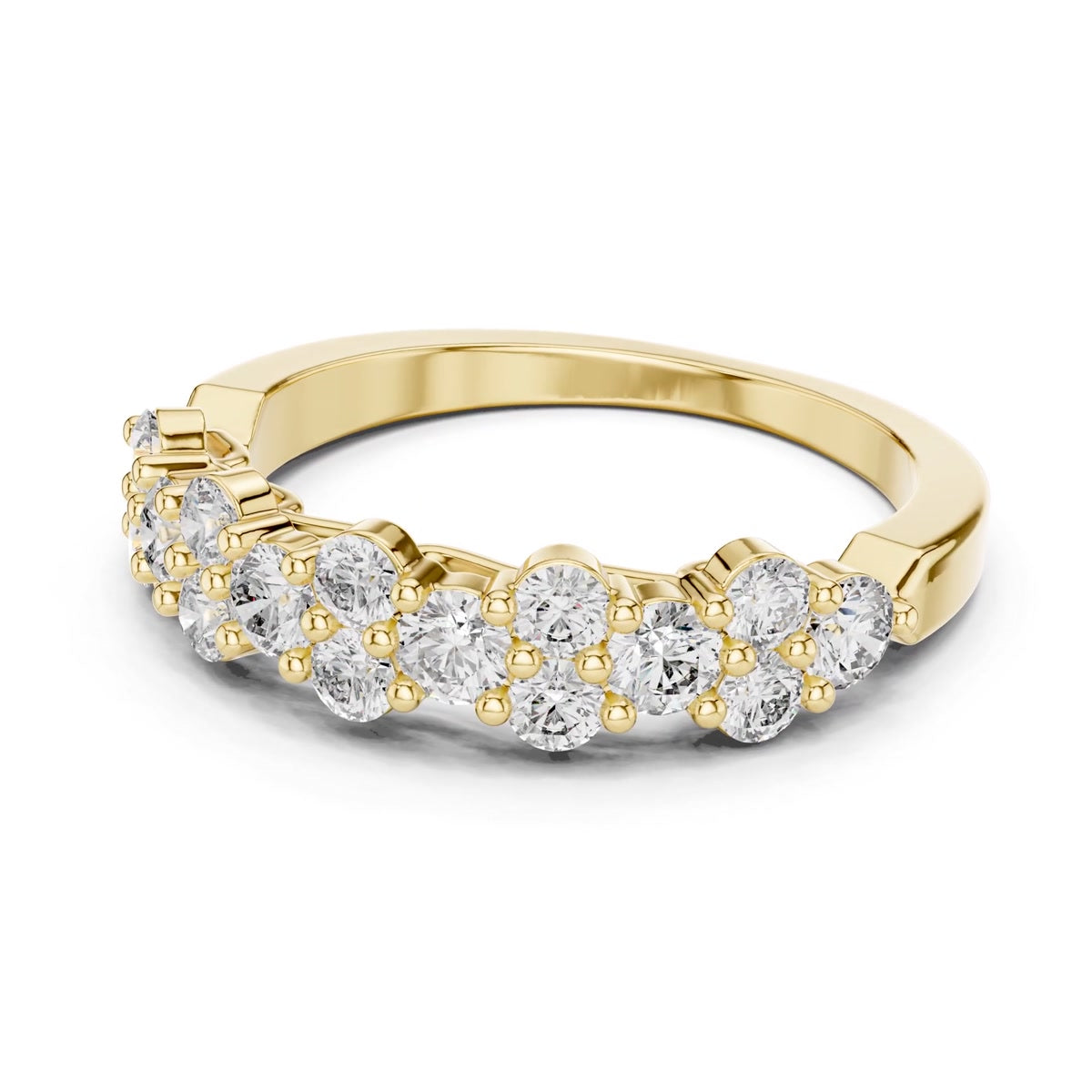 Round Half-Eternity Band — digital render, view 1