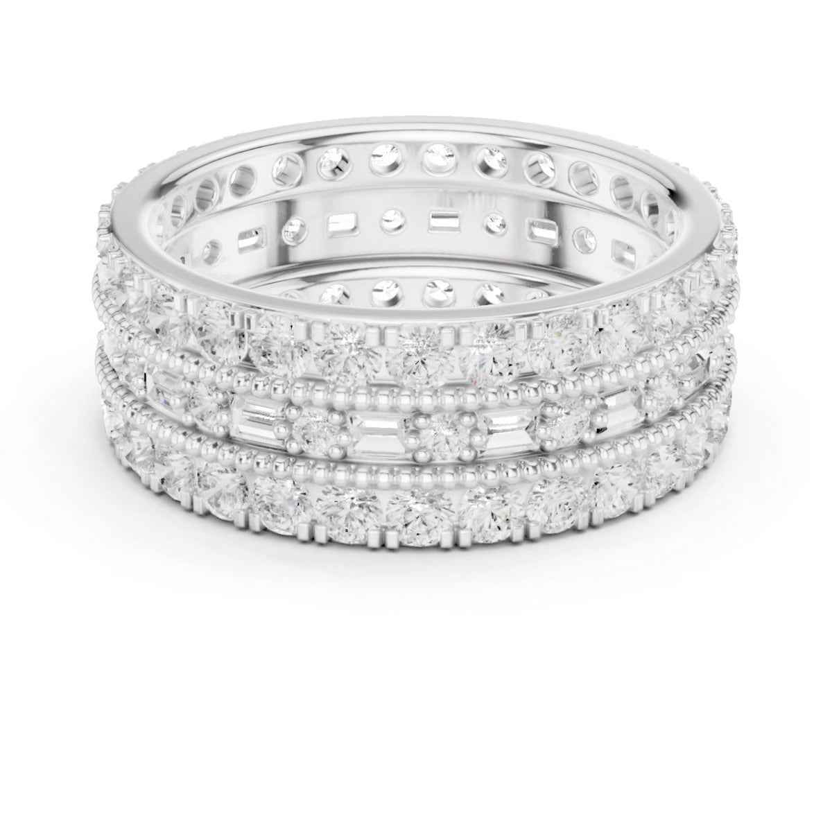 Broad Multi-Row Eternity Band — still from the supplied digital video render