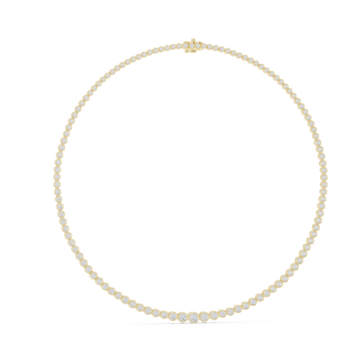 Half-Set Link Necklace — GNK-0049 — digital design render
