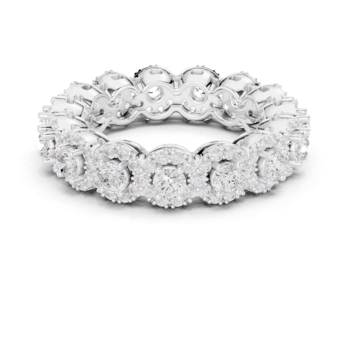 Halo Round Eternity Band — still from the supplied digital video render