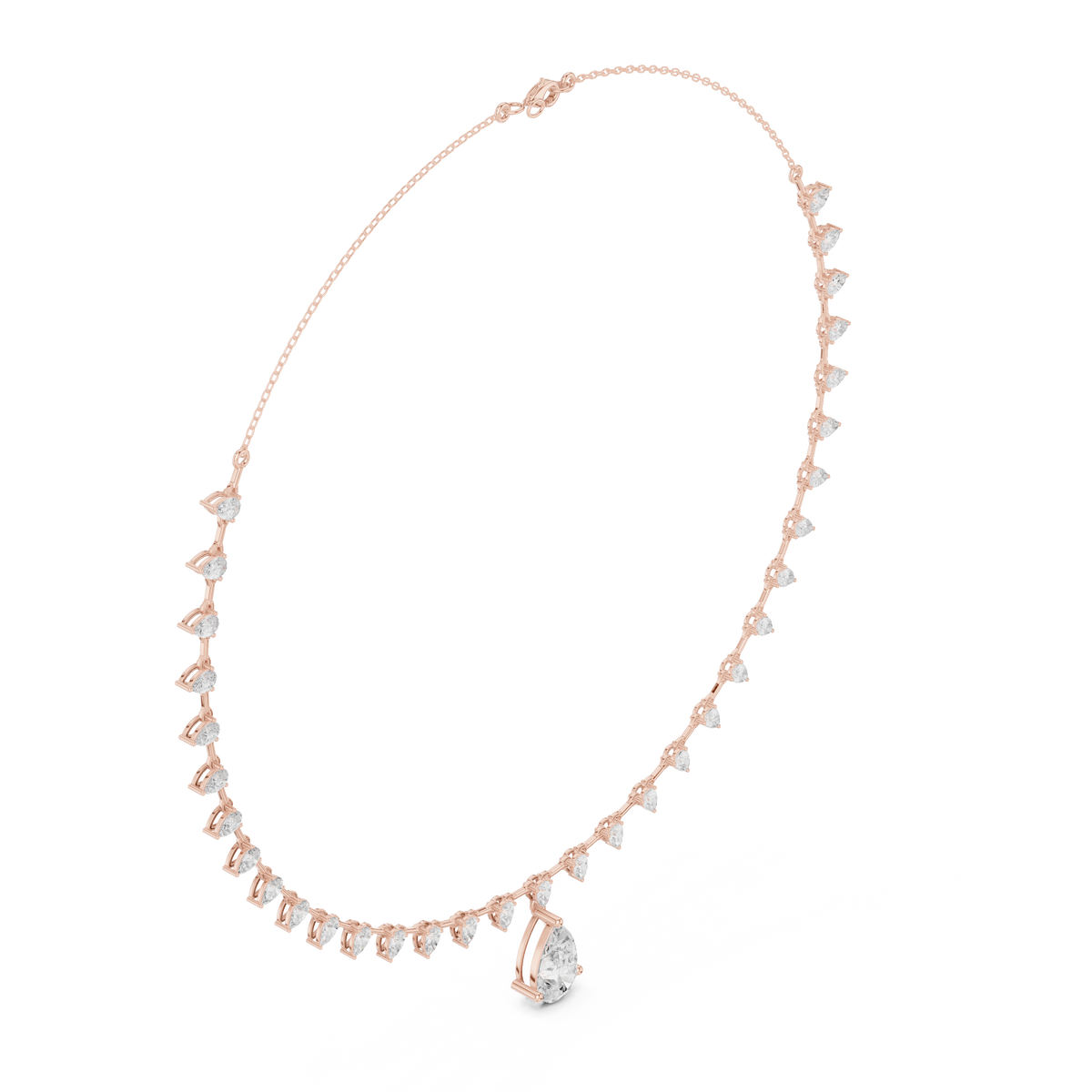 Pear-Link Drop Necklace — SBWN-037 — digital design render