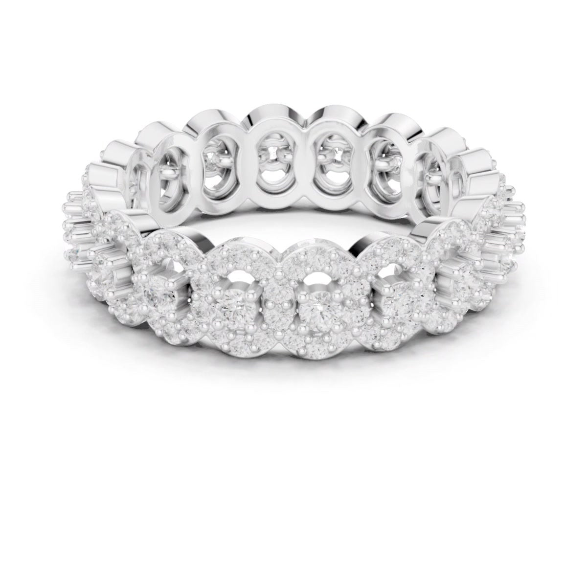Raised Round Eternity Band — still from the supplied digital video render