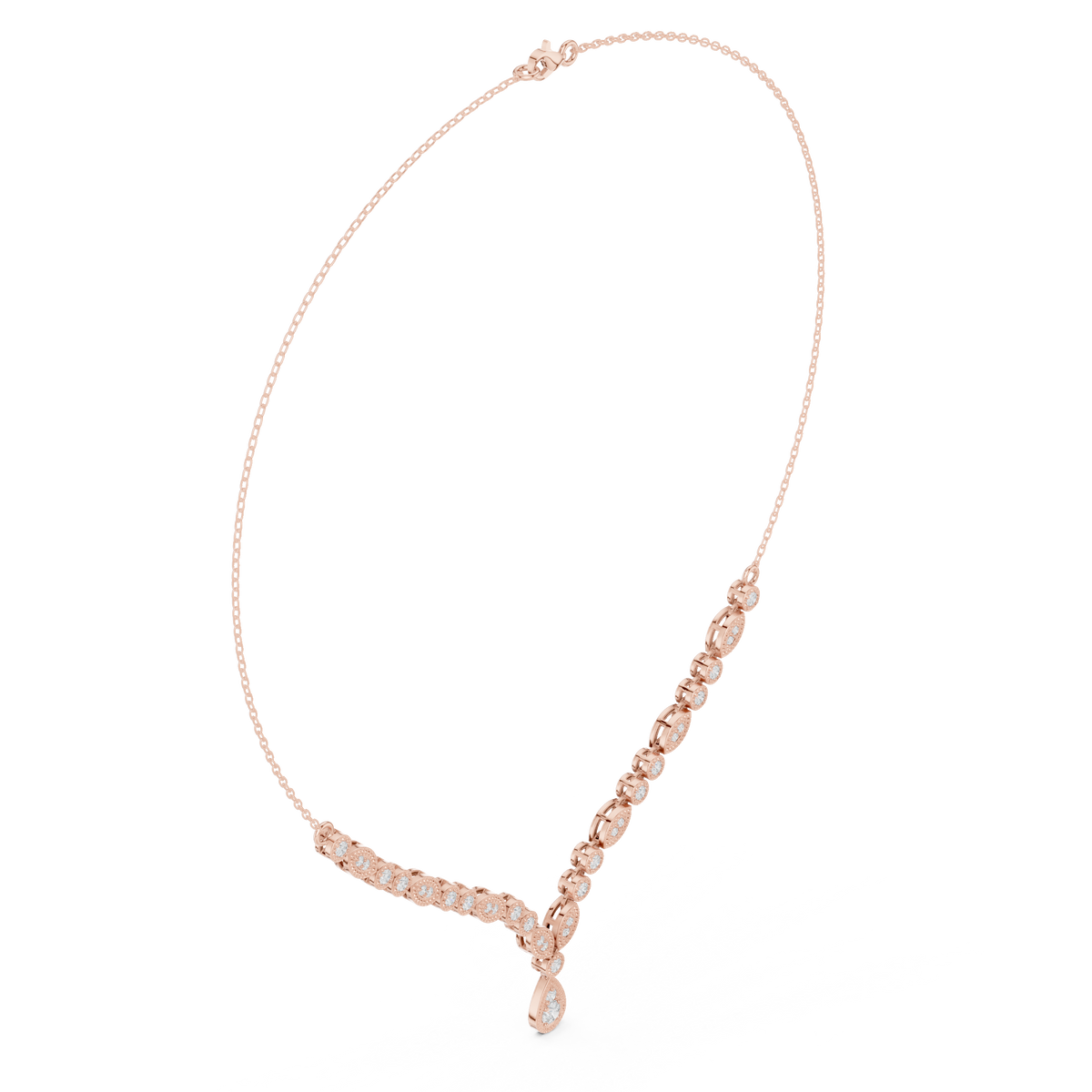 Round-Set Y-Drop Necklace — SBWN-002 — digital design render