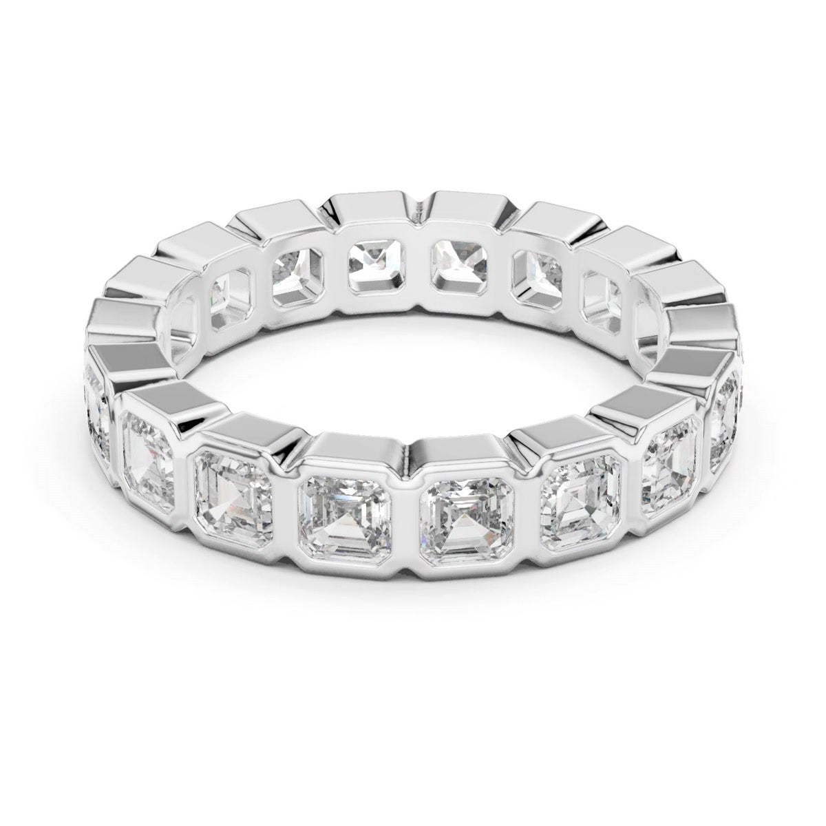 Square Bezel-Style Eternity Band — still from the supplied digital video render