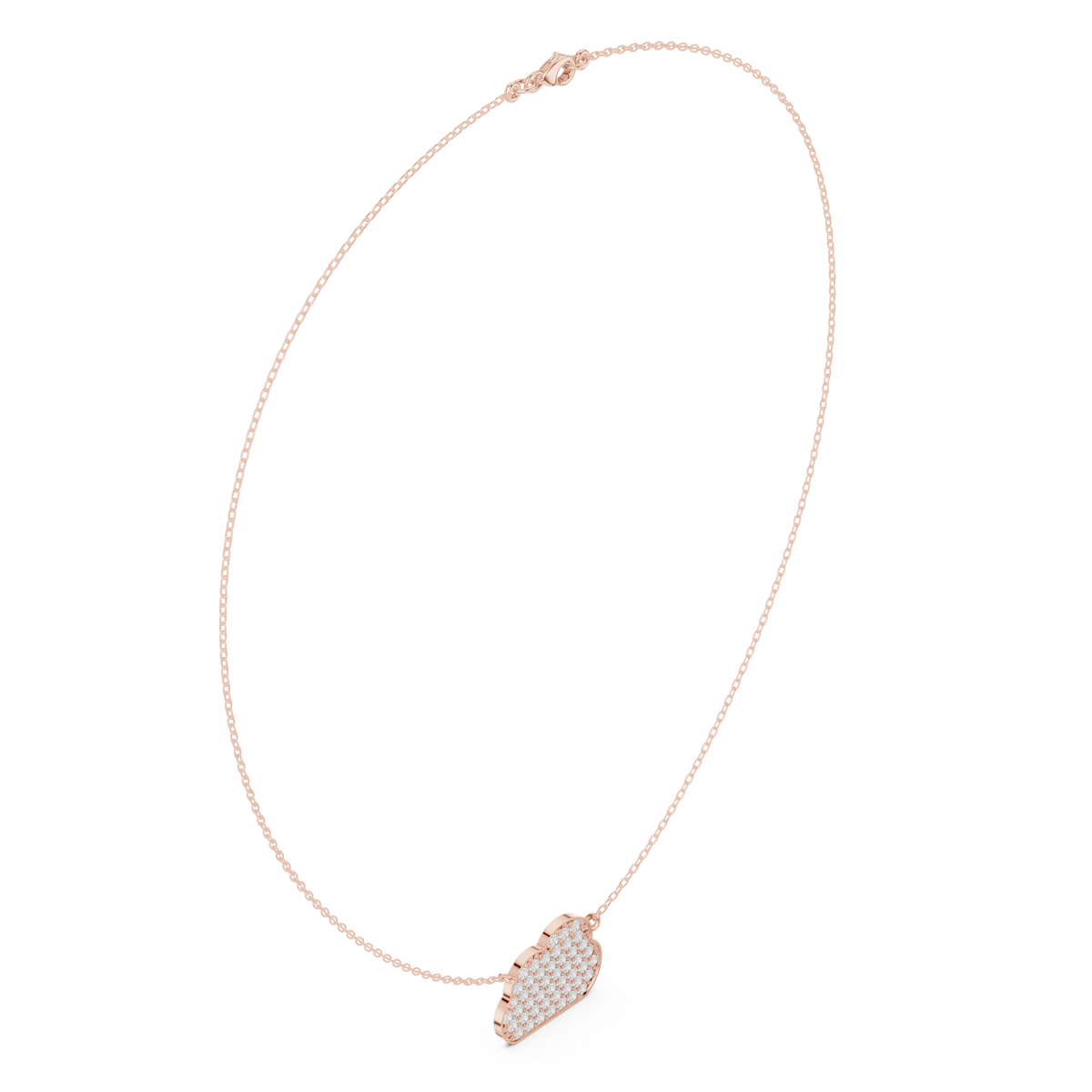 Textured Teardrop Necklace — SBWN-023 — digital design render