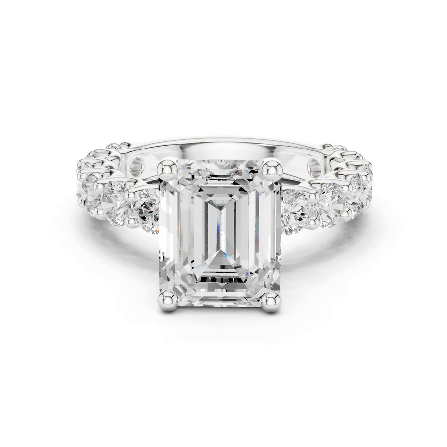 LH-00001 — Emerald-Cut Ring — digital design render