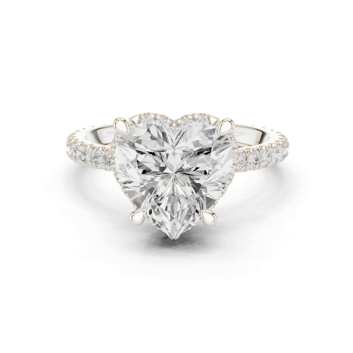 LH-03093 — Heart-Centre Ring Design — digital design render