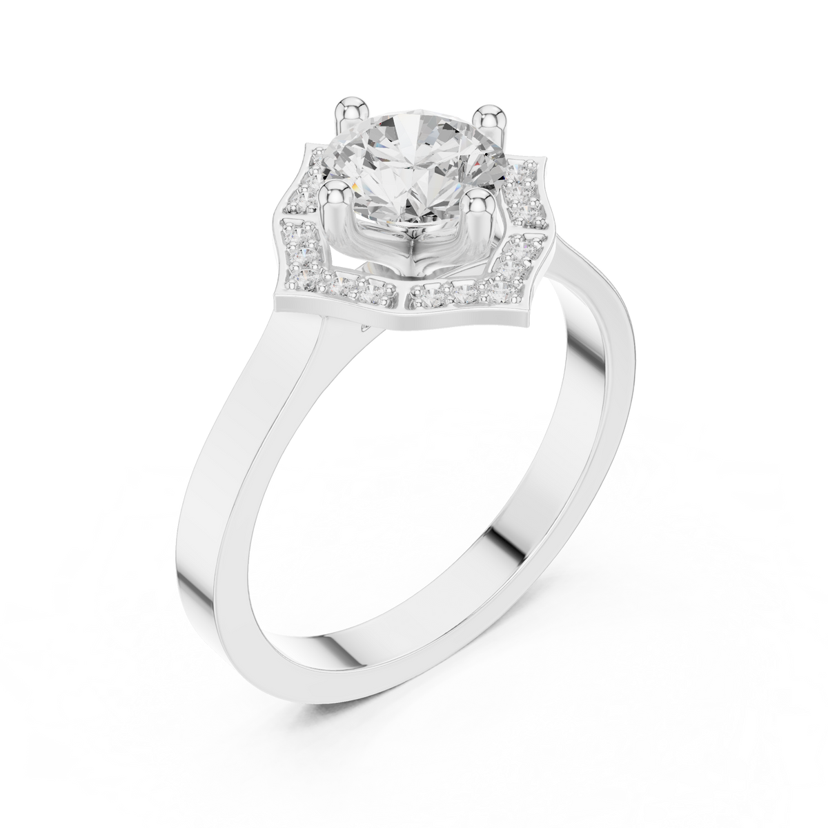 LH-1854 — supplied ring render | Finish: Rhodium | source DDLR-327