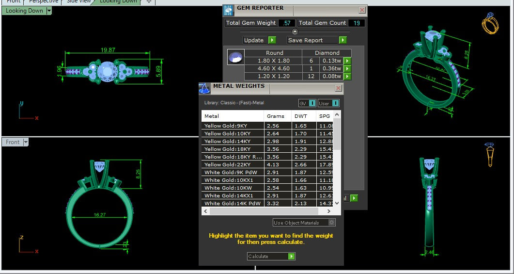 LH-719 ring design digital CAD render