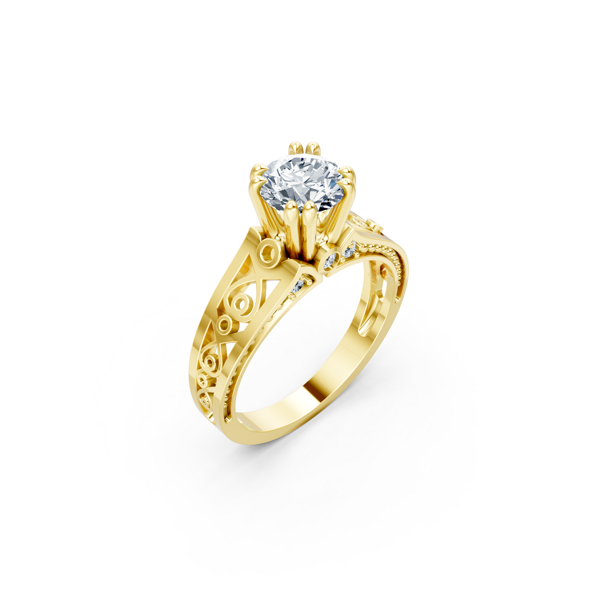 LH-726 — digital ring design render, view 1