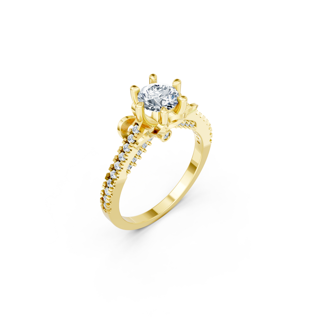 LH-732 — digital ring design render, view 1