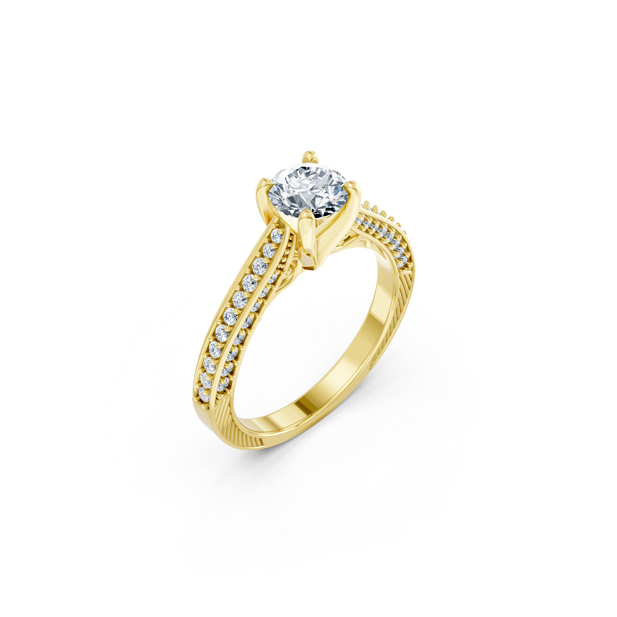 LH-734 — digital ring design render, view 1