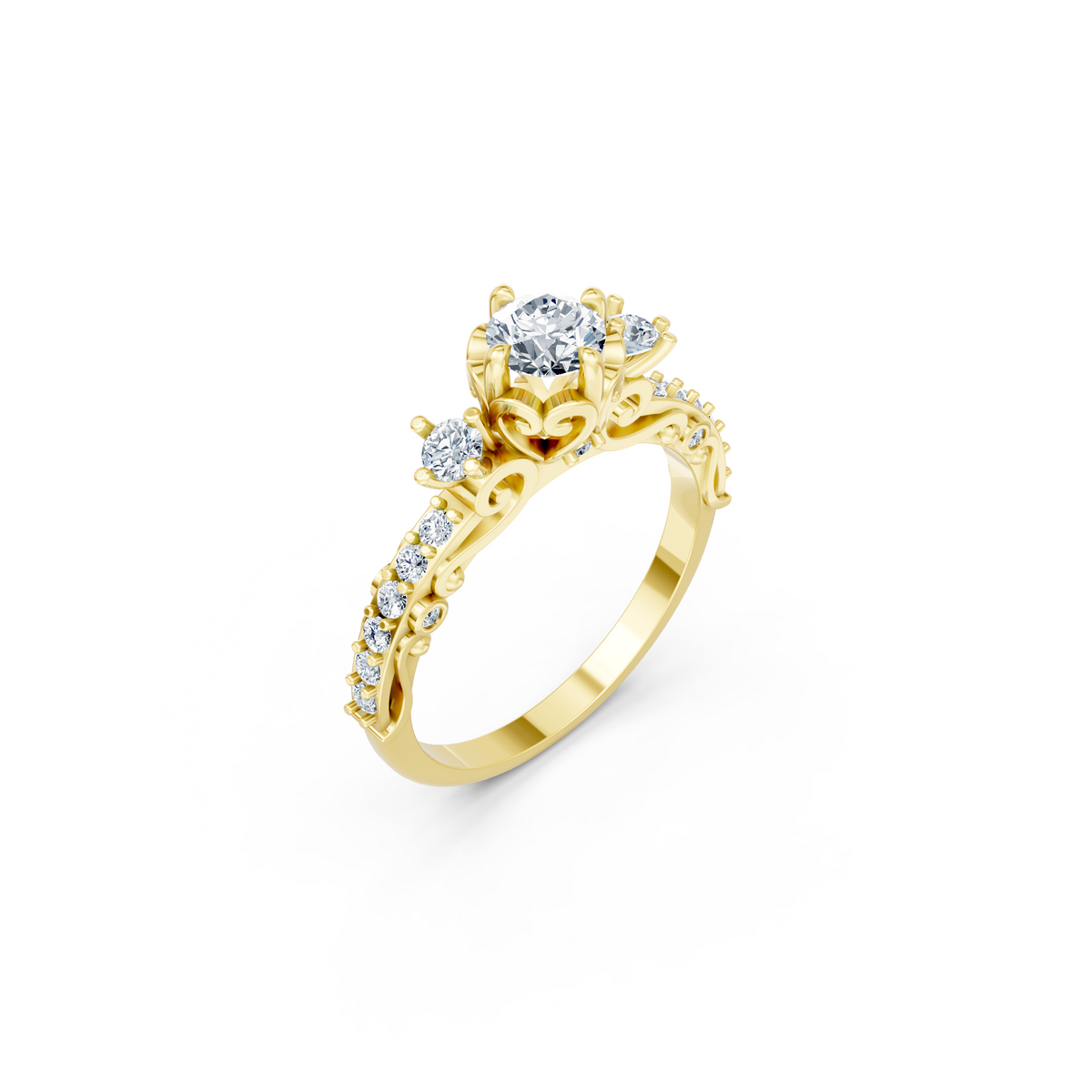 LH-739 — digital ring design render, view 1