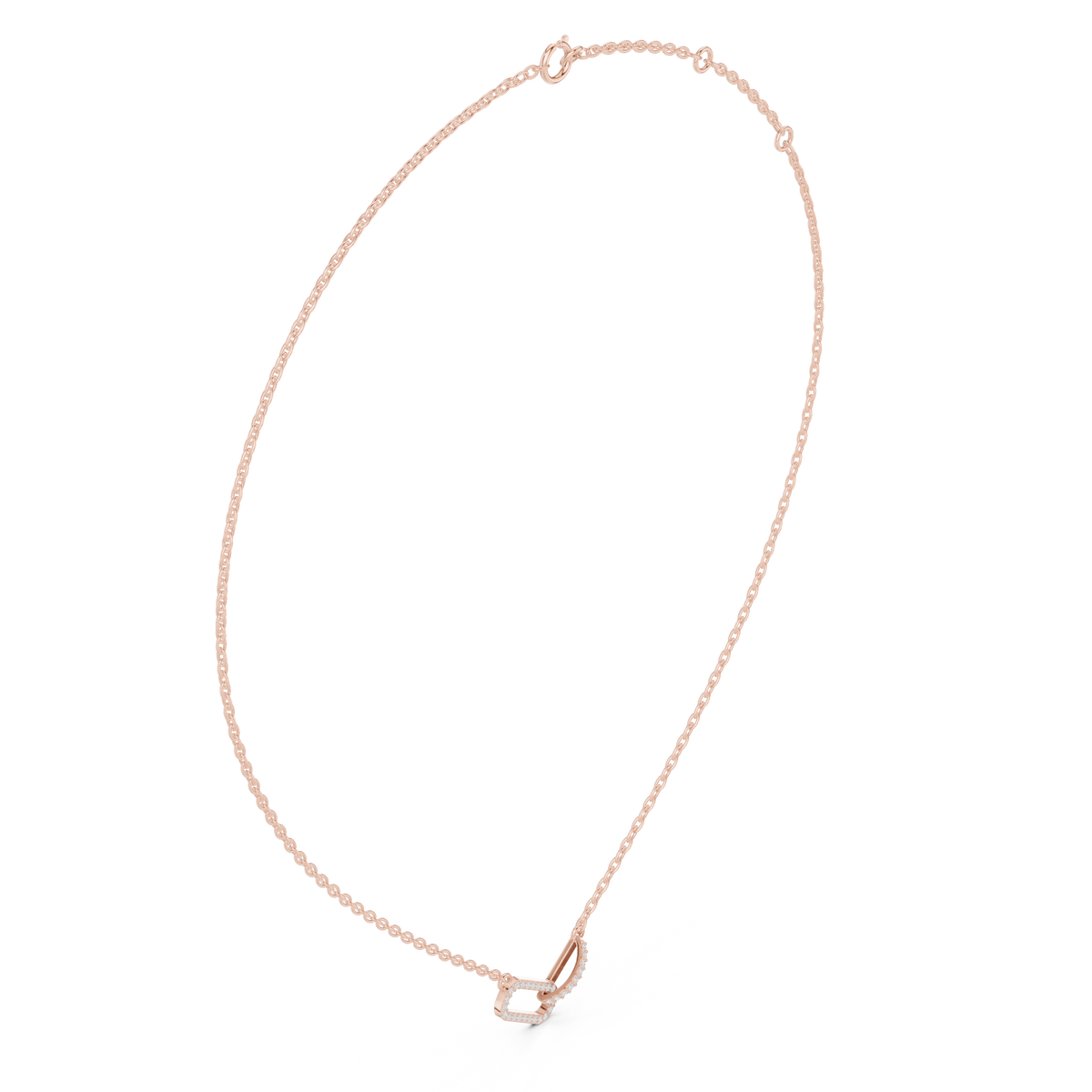 Asymmetric Stem Necklace — SBWN-050 — digital design render
