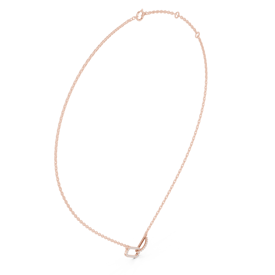 Asymmetric Stem Necklace — SBWN-050 — digital design render