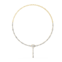Bar-Drop Tennis Necklace — GNK-0027 — digital design render