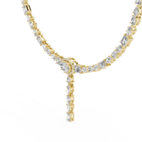 Bar-Drop Tennis Necklace — GNK-0027 — digital design render