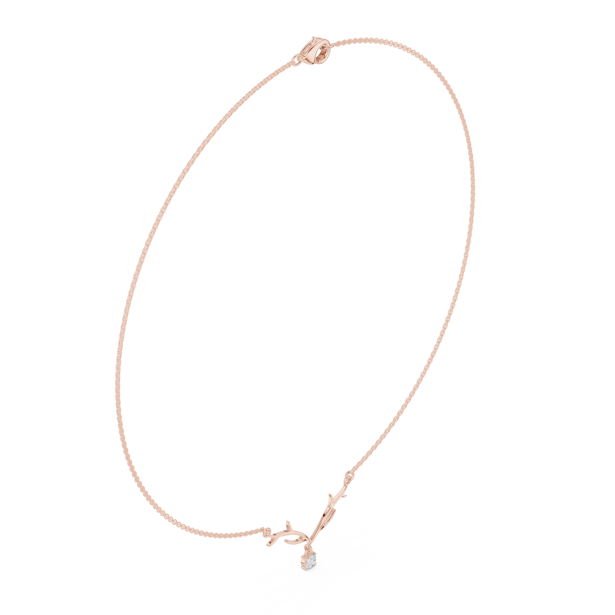 Branch Pendant Necklace — SBWN-033 — digital design render
