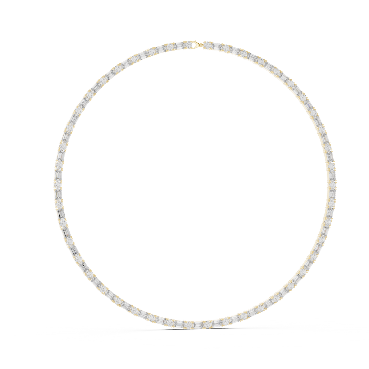Classic Tennis Necklace — GNK-0015 — digital design render
