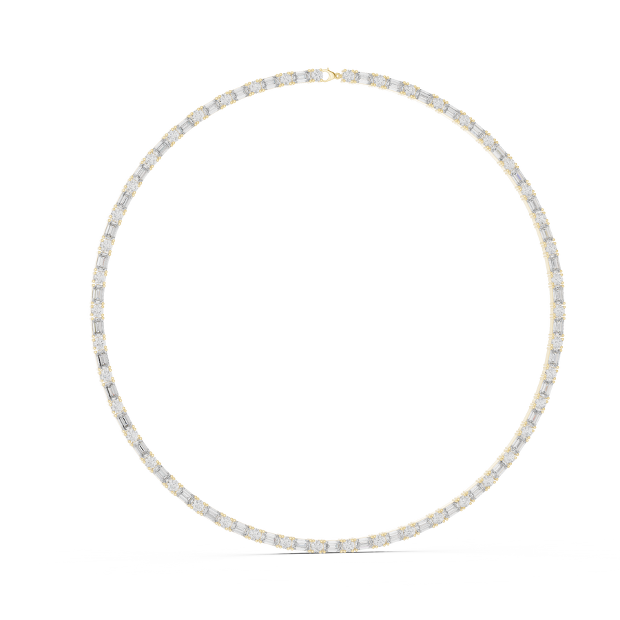 Classic Tennis Necklace — GNK-0015 — digital design render