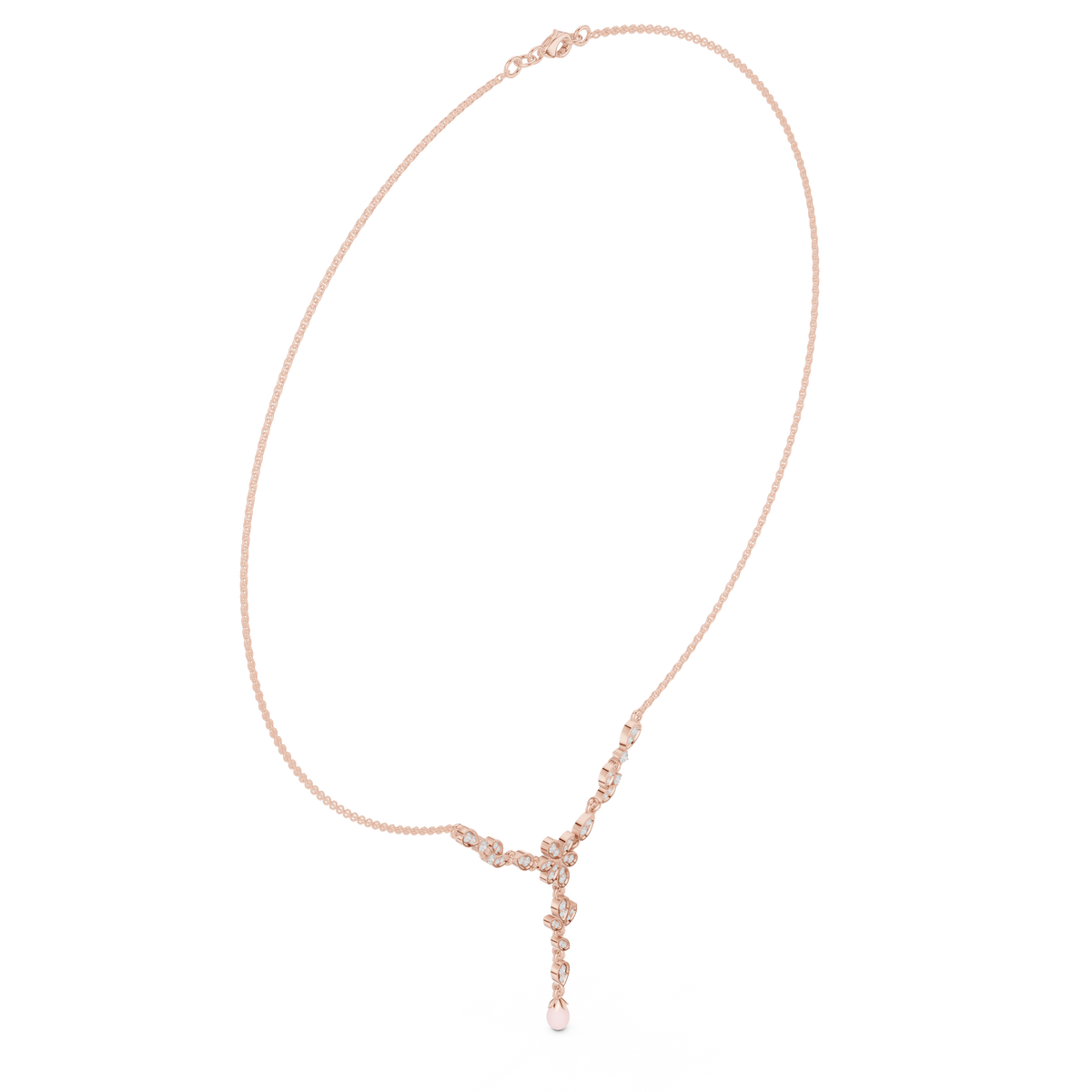 Cluster Y-Drop Necklace — SBWN-034 — digital design render