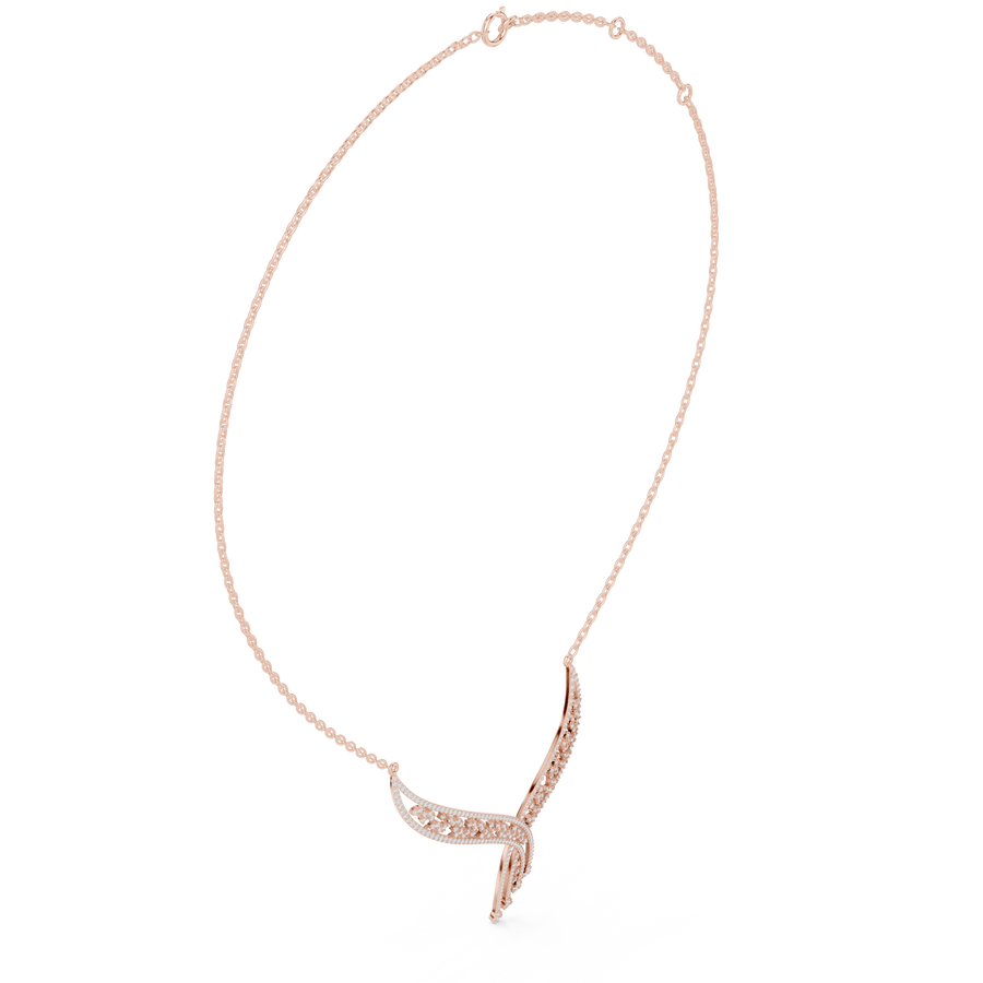 Crossed-Curve Necklace — SBWN-051 — digital design render