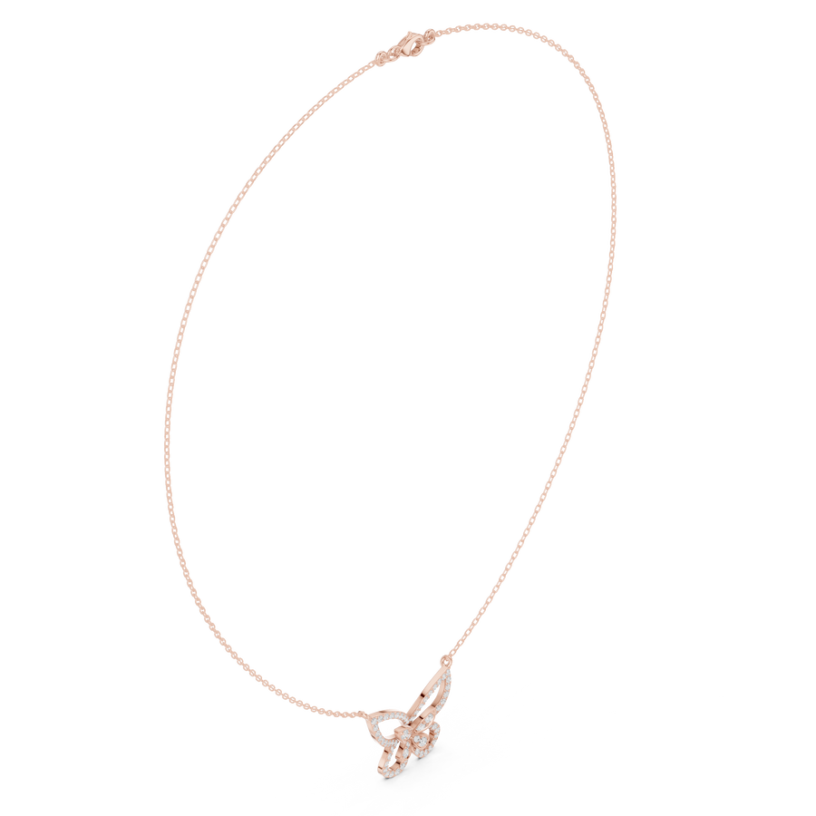 Curved Pendant Necklace — SBWN-025 — digital design render
