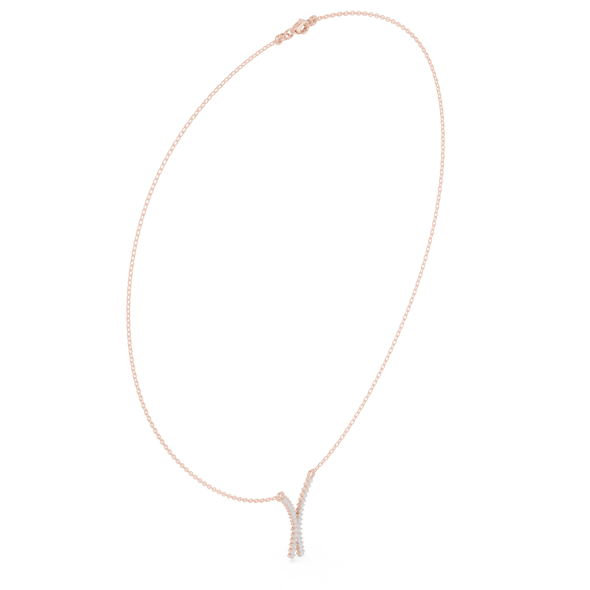 Curved Stem Necklace — SBWN-046 — digital design render