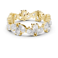 Alternating Pear-Cut Eternity Band — digital render, view 1
