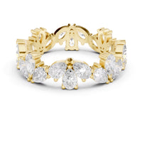 Alternating Pear-Cut Eternity Band — digital render, view 2