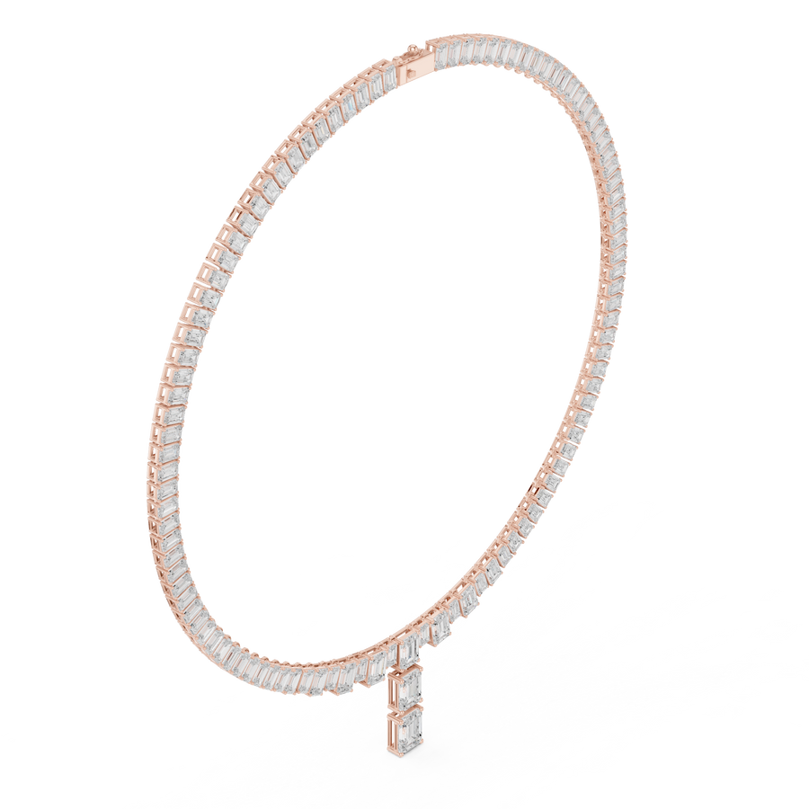Double-Drop Collar Necklace — SBWN-009 — digital design render