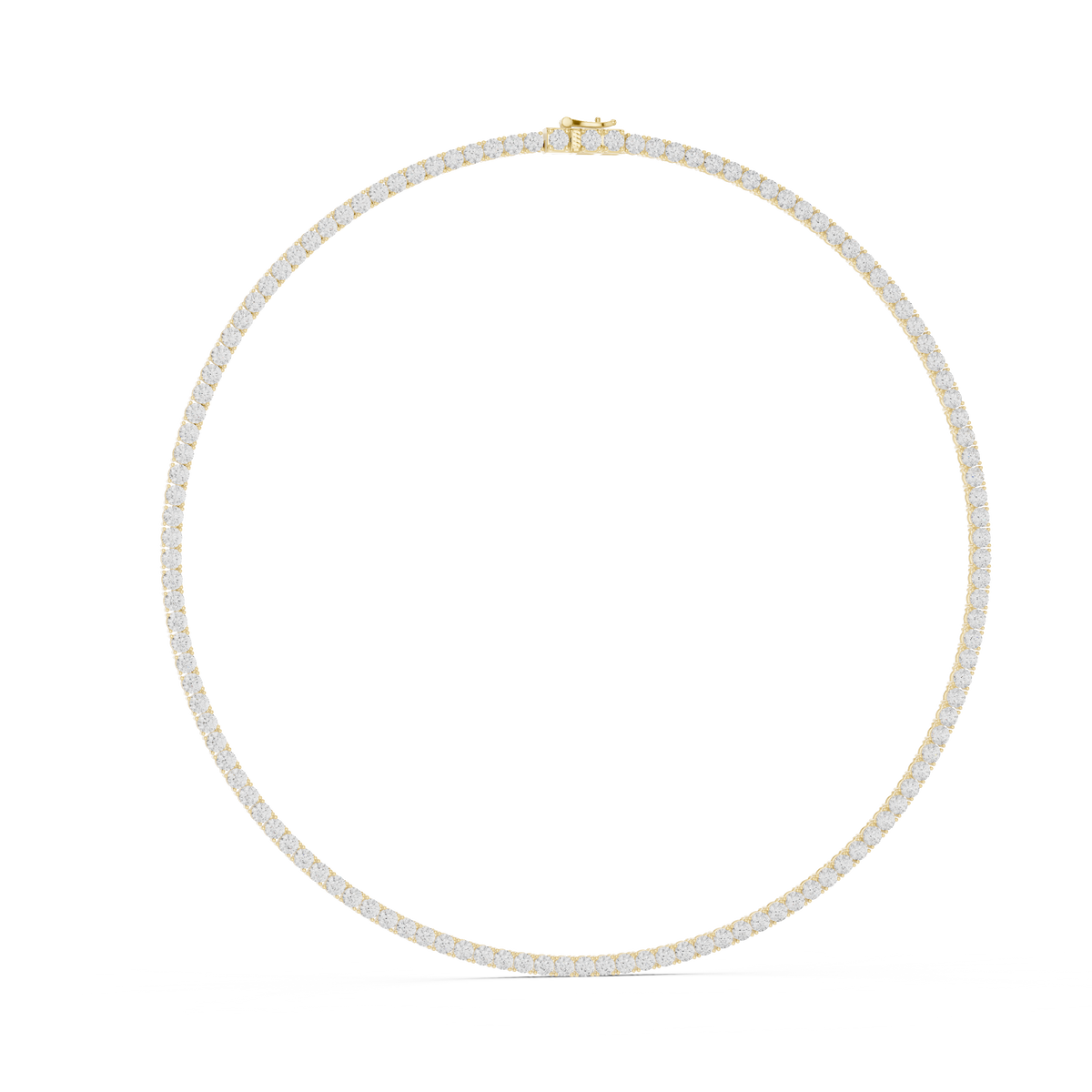 Double-Row Collar Necklace — GNK-0043 — digital design render