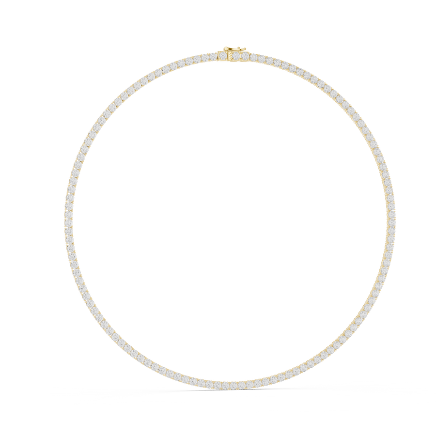 Double-Row Collar Necklace — GNK-0043 — digital design render