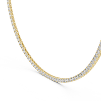 Double-Row Collar Necklace — GNK-0043 — digital design render