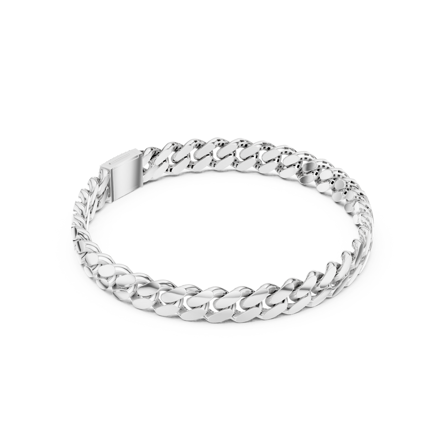 Fine Curb Link Bracelet — B9-028 — digital design render
