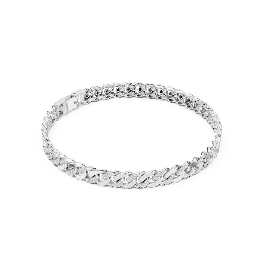 Fine Scroll Link Bracelet — B9-129 — digital design render