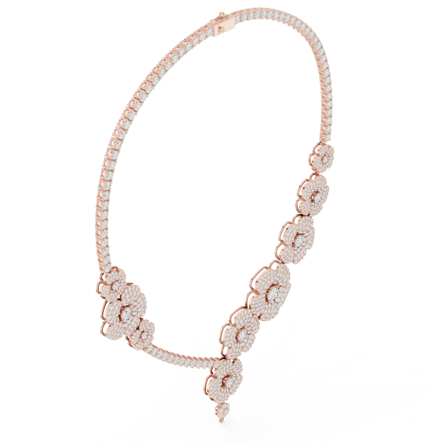 Floral Collar Necklace — SBWN-011 — digital design render