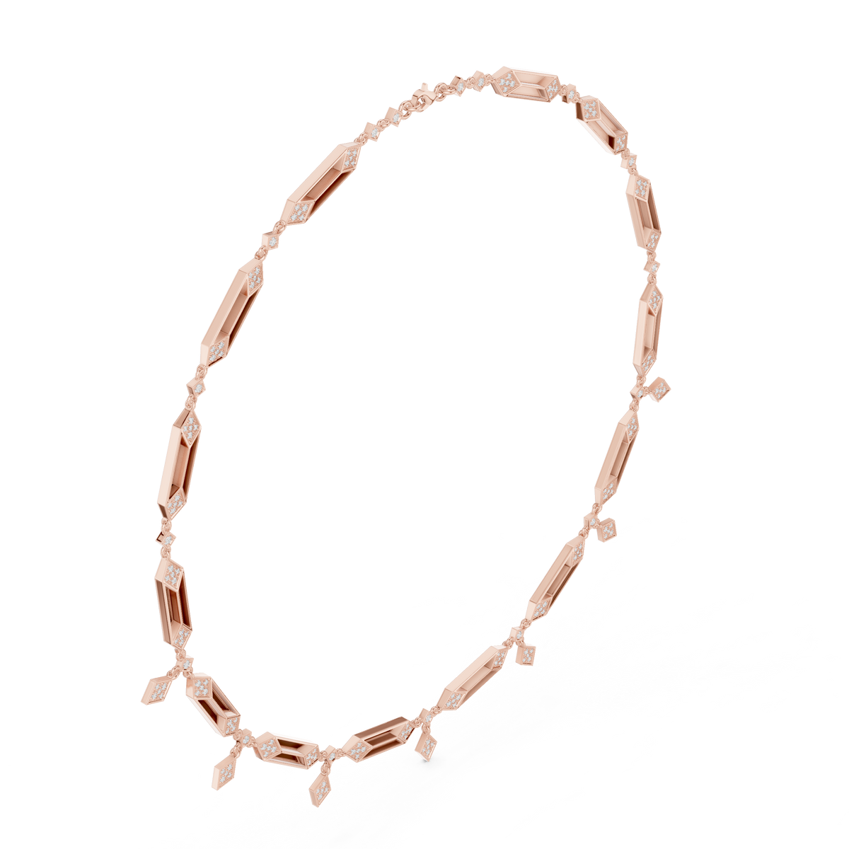 Geometric Open-Link Necklace — SBWN-010 — digital design render
