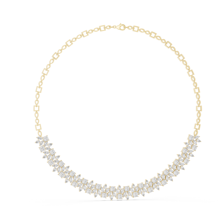 Graduated Cascade Necklace — GNK-0023 — digital design render