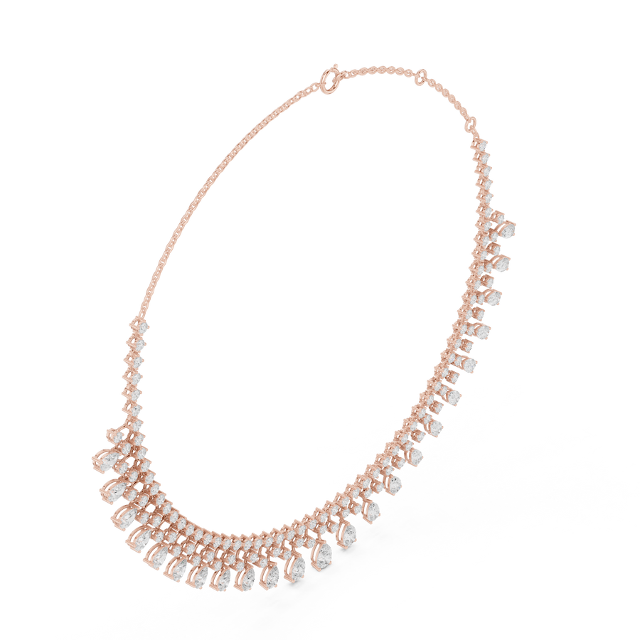 Graduated Fringe Necklace — SBWN-039 — digital design render
