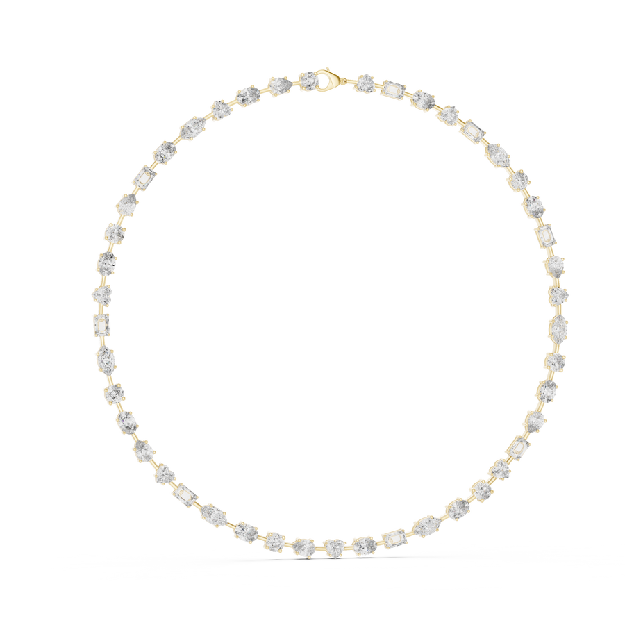 Graduated Oval Necklace — GNK-0016 — digital design render