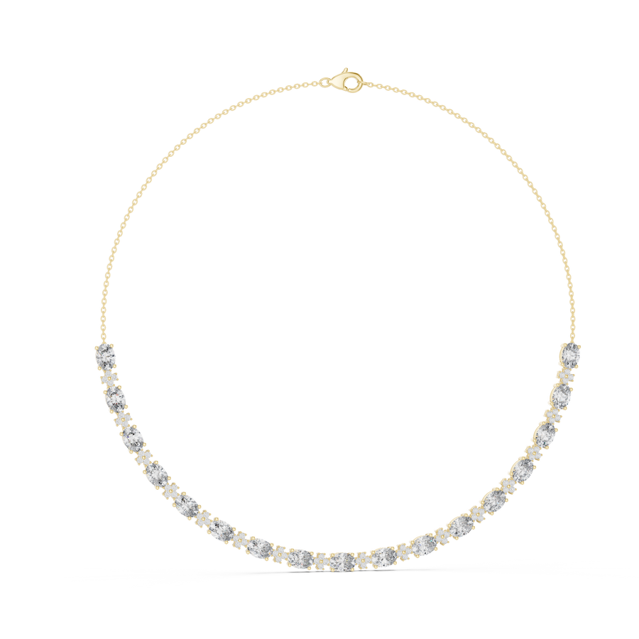 Graduated Tennis Necklace — GNK-0003 — digital design render
