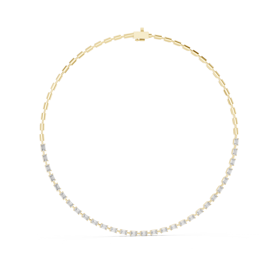 Half-Set Line Necklace — GNK-0012 — digital design render