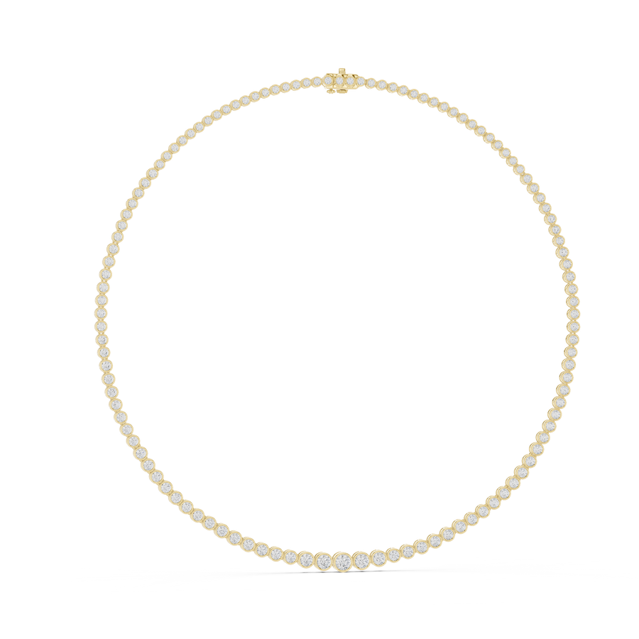 Half-Set Link Necklace — GNK-0049 — digital design render