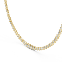 Half-Set Link Necklace — GNK-0049 — digital design render