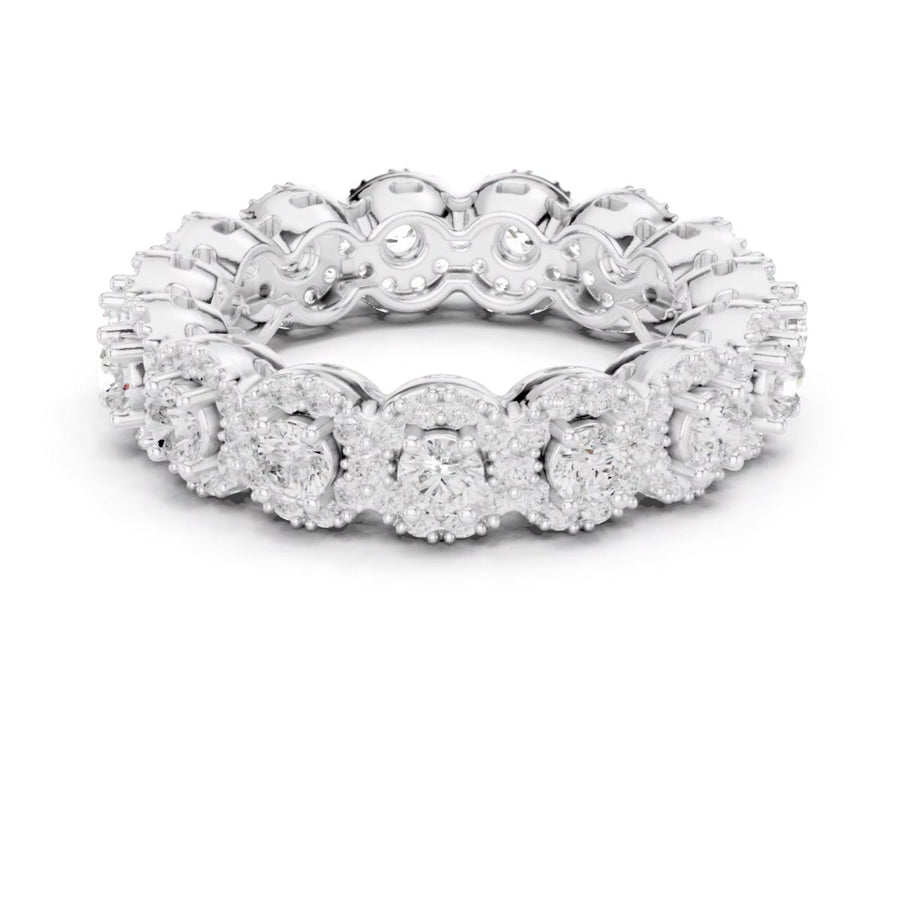 Halo Round Eternity Band — still from the supplied digital video render