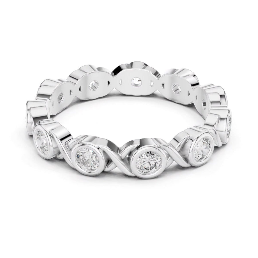Interlaced Round Eternity Band — still from the supplied digital video render
