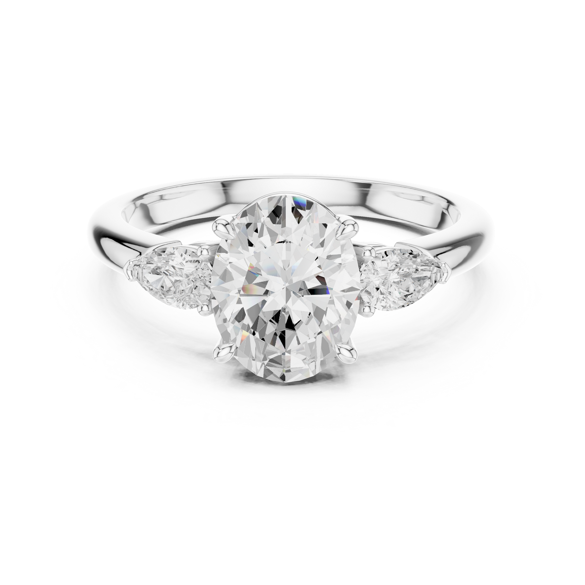 LH-03327 — Oval-Cut Three-Stone Ring Design — digital design render
