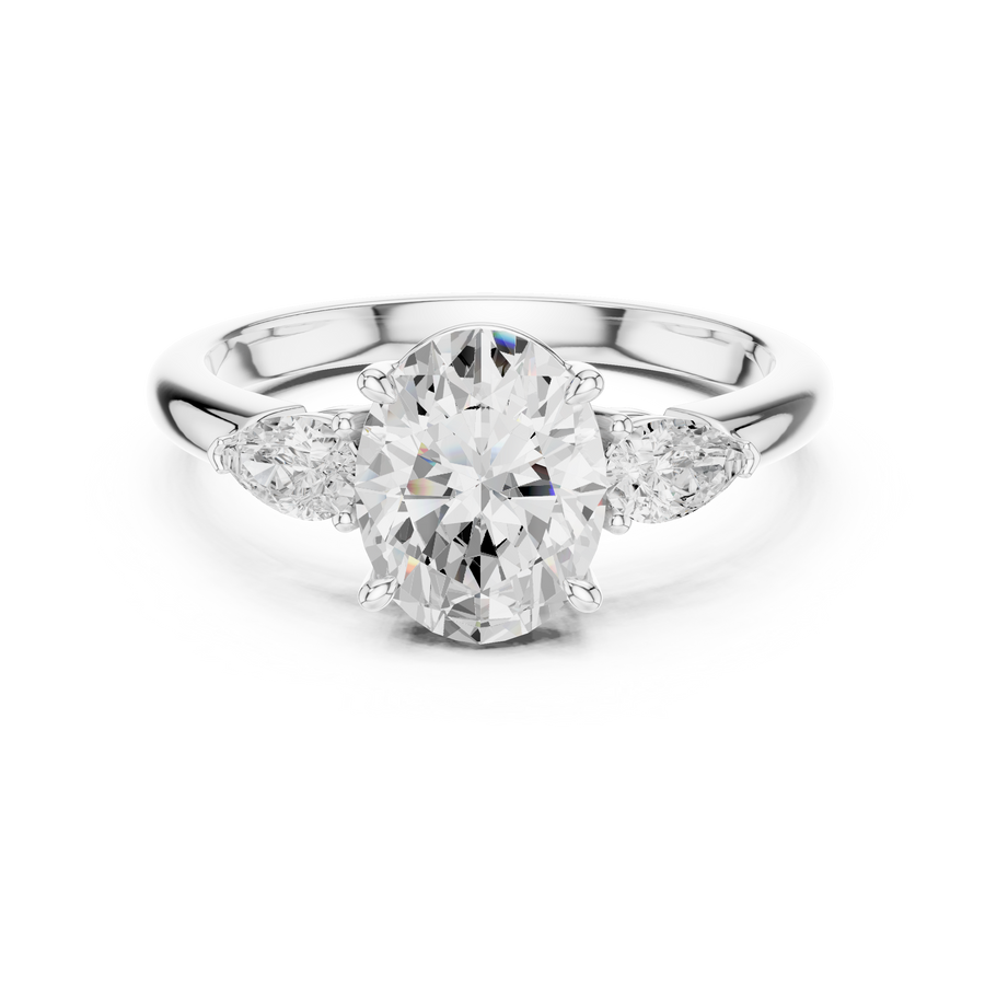 LH-03327 — Oval-Cut Three-Stone Ring Design — digital design render
