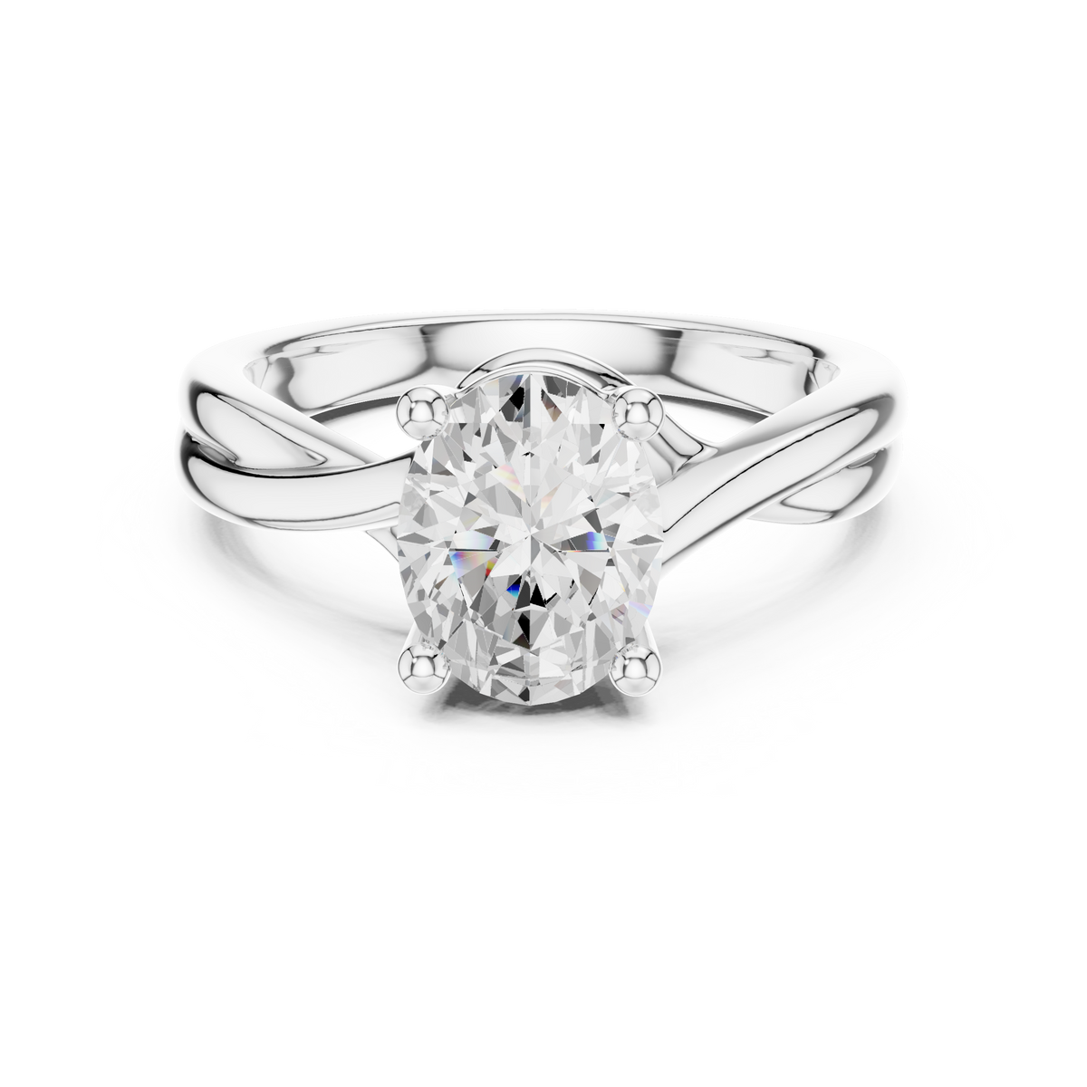 LH-03335 — Oval-Cut Ring Design — digital design render